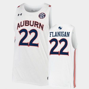 Men's Auburn Tigers #22 Allen Flanigan White Unite As One College Basketball Jersey 989283-260