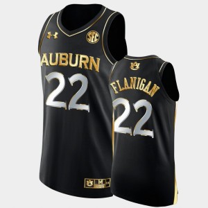 Men's Auburn Tigers #22 Allen Flanigan Black 2022 College Basketball Golden Edition Jersey 749589-786