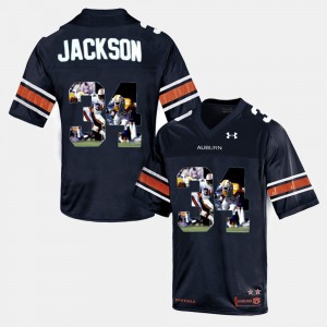 Men's Auburn Tigers #34 Bo Jackson Navy Blue Throwback Jersey 773282-479