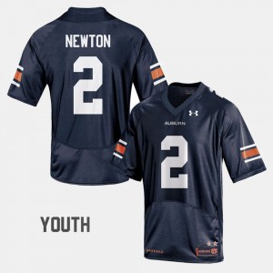 Youth Auburn Tigers #2 Cam Newton Navy College Football Jersey 914339-314
