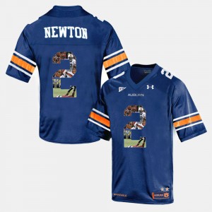 Men's Auburn Tigers #2 Cam Newton Navy Blue Throwback Jersey 269128-617