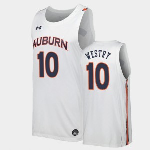 Men's Auburn Tigers #10 Chance Westry White Replica Jersey 961614-702
