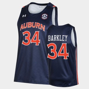 Men's Auburn Tigers #34 Charles Barkley Navy Alumni College Basketball Jersey 770058-682