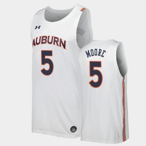 Men's Auburn Tigers #5 Chris Moore White Replica Jersey 905087-759