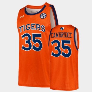 Men's Auburn Tigers #35 Devan Cambridge Orange Unite As One College Basketball Jersey 248857-256