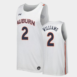 Men's Auburn Tigers #2 Jaylin Williams White Replica Jersey 817306-815