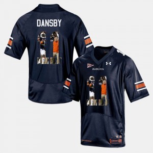 Men's Auburn Tigers #11 Karlos Dansby Navy Blue Player Pictorial Jersey 179650-504