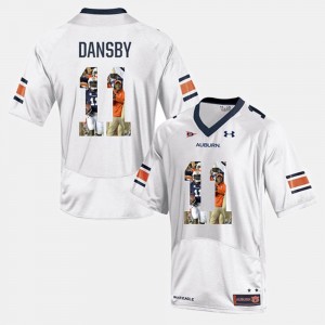 Men's Auburn Tigers #11 Karlos Dansby White Player Pictorial Jersey 420848-736