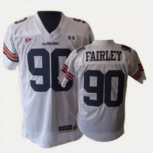 Youth Auburn Tigers #90 Nick Fairley White College Football Jersey 841601-629