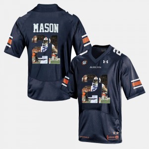 Men's Auburn Tigers #21 Tre Mason Navy Blue Player Pictorial Jersey 335386-914