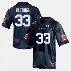 Men's Auburn Tigers #33 Will Hastings Navy College Football Jersey 152290-422