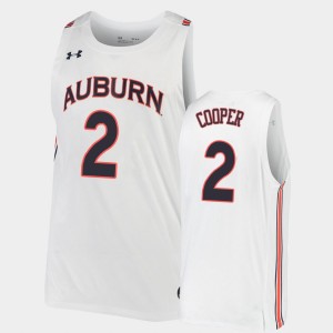 Men's Auburn Tigers #2 Sharife Cooper White Replica College Basketball Jersey 166220-565