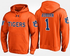 Men's Auburn Tigers #1 Orange No.1 Name and Number Hoodie 131972-237
