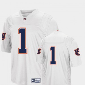 Men's Auburn Tigers #1 White Authentic College Football Jersey 896804-633