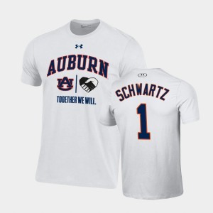 Men's Auburn Tigers #1 Anthony Schwartz White Together We Will Performance T-Shirt 487158-993