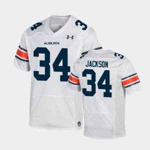 Men's Auburn Tigers #34 Bo Jackson White Under Armour Football Replica Jersey 831976-415