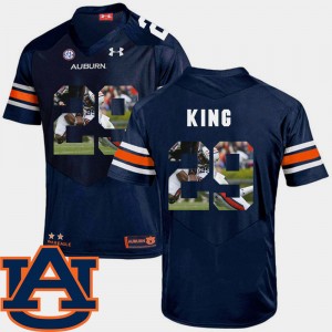 Men's Auburn Tigers #29 Brandon King Navy Football Pictorial Fashion Jersey 503005-411