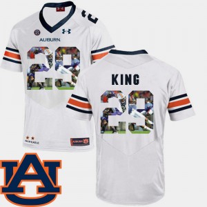 Men's Auburn Tigers #29 Brandon King White Football Pictorial Fashion Jersey 582704-567
