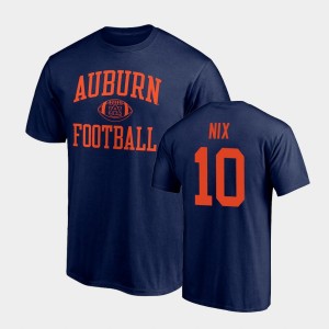 Men's Auburn Tigers #10 Bo Nix Navy College Football T-Shirt 203706-921