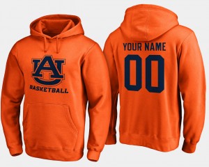 Men's Auburn Tigers #00 Custom Orange Basketball Name and Number Hoodie 844304-252