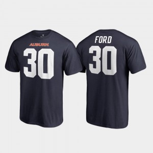 Men's Auburn Tigers #30 Dee Ford Navy Name & Number College Legends T-Shirt 880740-309