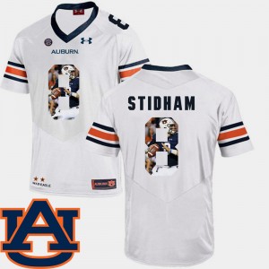 Men's Auburn Tigers #8 Jarrett Stidham White Football Pictorial Fashion Jersey 467295-447
