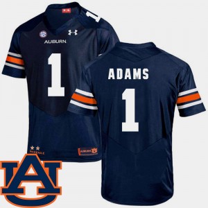 Men's Auburn Tigers #1 Montravius Adams Navy SEC Patch Replica College Football Jersey 930580-590