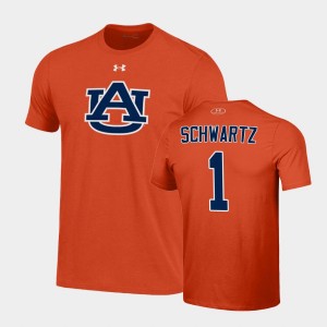 Men's Auburn Tigers #1 Anthony Schwartz Orange School Logo T-Shirt 283829-344