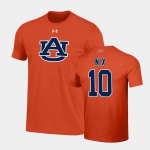 Men's Auburn Tigers #10 Bo Nix Orange School Logo T-Shirt 909970-967
