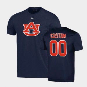 Men's Auburn Tigers #00 Custom Navy School Logo T-Shirt 878194-598