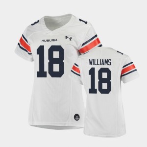Women's Auburn Tigers #18 Seth Williams White Football Replica Jersey 581507-736
