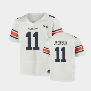 Youth Auburn Tigers #11 Shedrick Jackson White Football Replica Jersey 268074-753