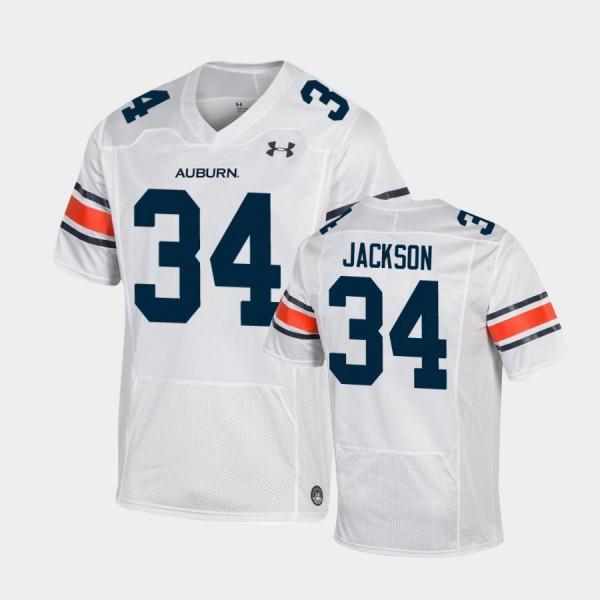 Men's Auburn Tigers #34 Bo Jackson White Under Armour Football